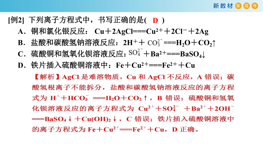 1.2.4 专题：离子反应强化与提升（课件）(共33张PPT)高一化学（人教版2019必修第一册）