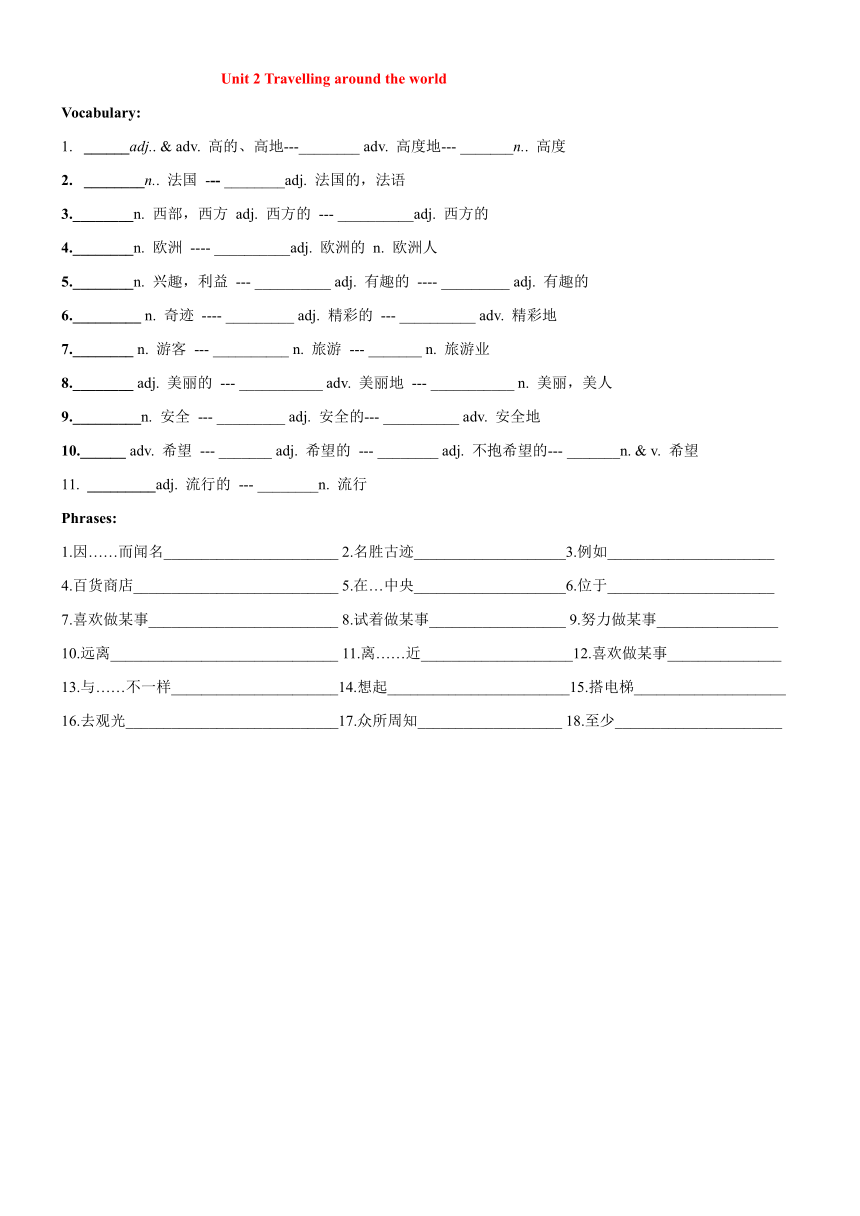 2023-2024学年牛津深圳版英语七年级下册暑假复习Units1-2 培优梳理（含答案）