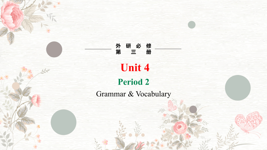 外研版（2019）必修第三册Unit 4 Amazing Art Grammar & Vocabulary 课件(共23张PPT)