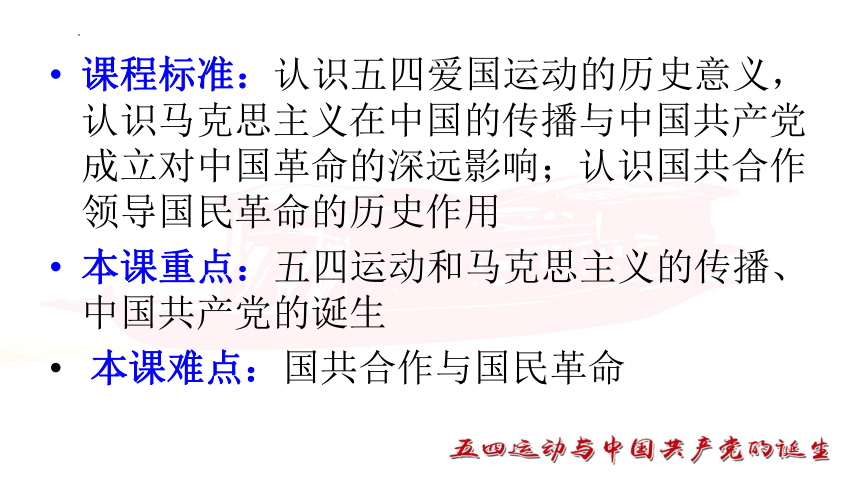 高中历史统编版（2019）必修中外历史纲要上 第21课 五四运动与中国共产党的诞生 课件（共28张ppt）