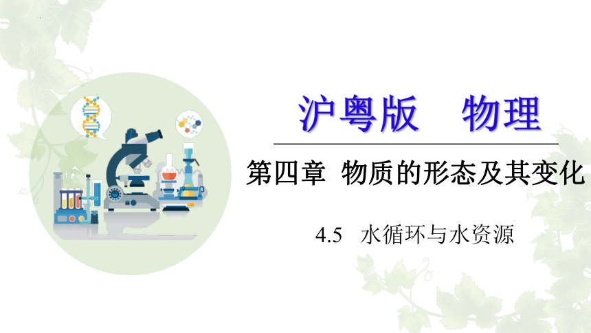 4.5+水循环与水资源 (共19张PPT)沪粤版物理八年级上册