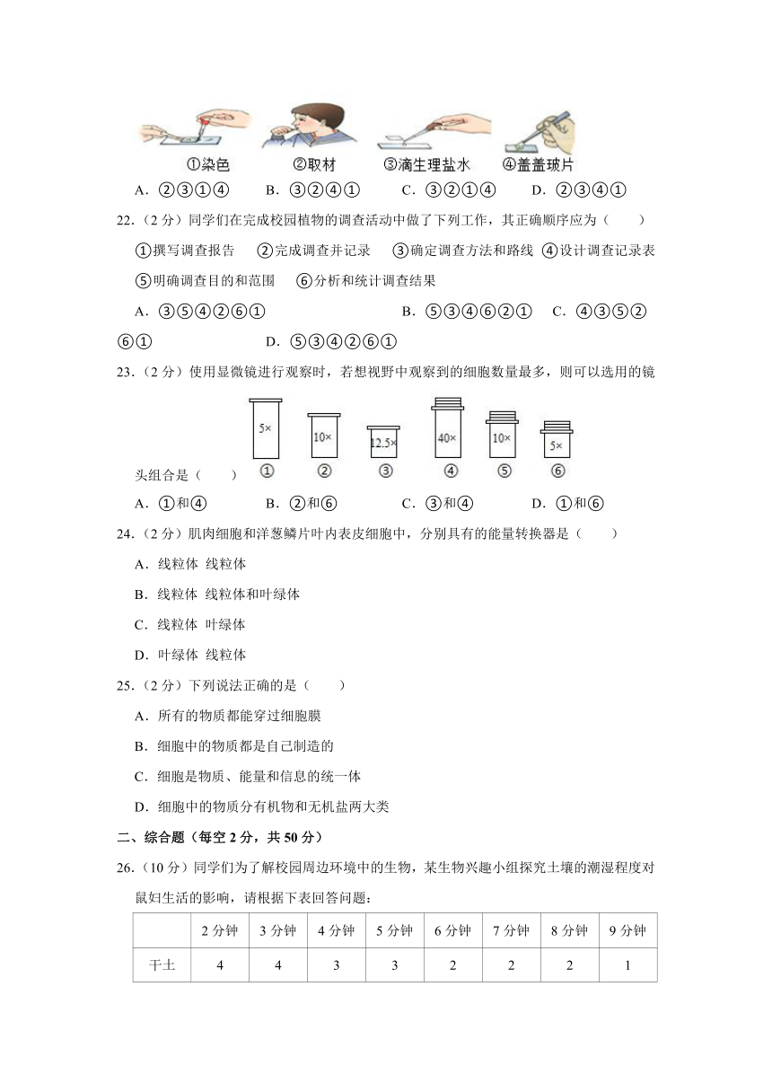 2022-2023学年贵州省黔东南州凯里六中七年级（上）期中生物试卷（含解析）