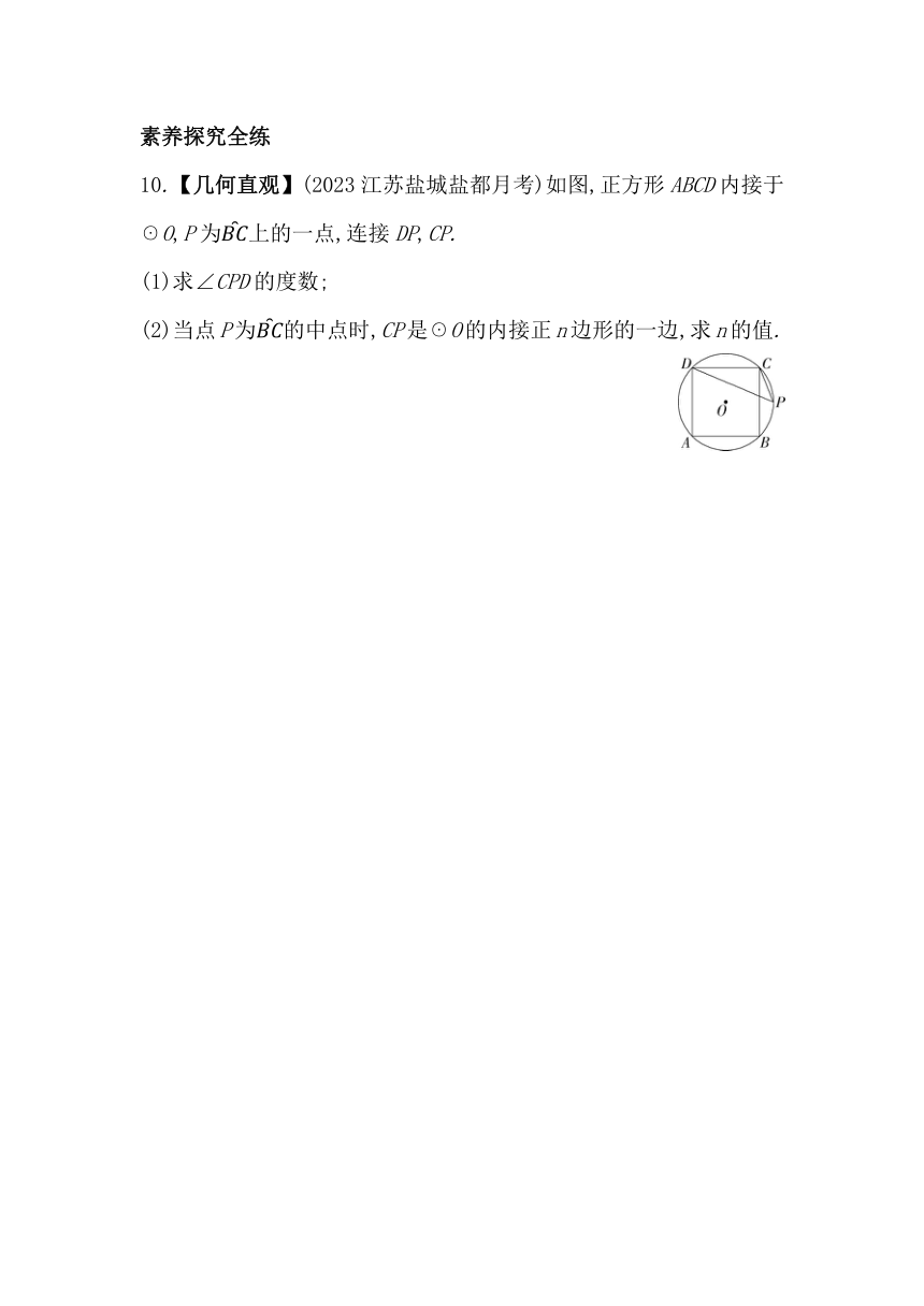 苏科版数学九年级上册2.6  正多边形与圆 素养提升练（含解析）