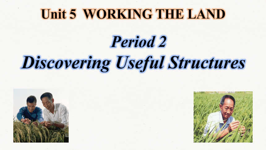 人教版（2019）选择性必修第一册Unit 5 Working the Land Discover Useful Structures课件（共41张ppt）
