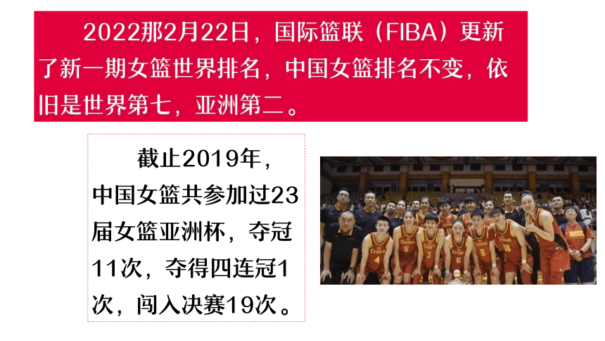 女篮精神，无畏金兰 -2022-2023学年高中主题班会课件(共38张PPT)