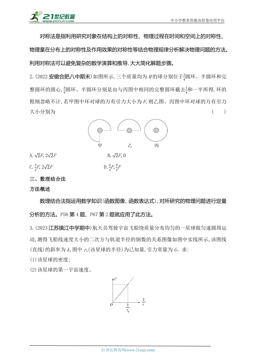 2024人教版高中物理必修第二册同步练习题--第七章　万有引力与宇宙航行复习提升（有解析）