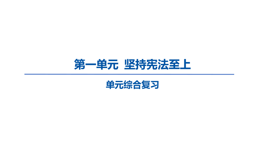 第一单元  坚持宪法至上  单元复习课件(共19张PPT)