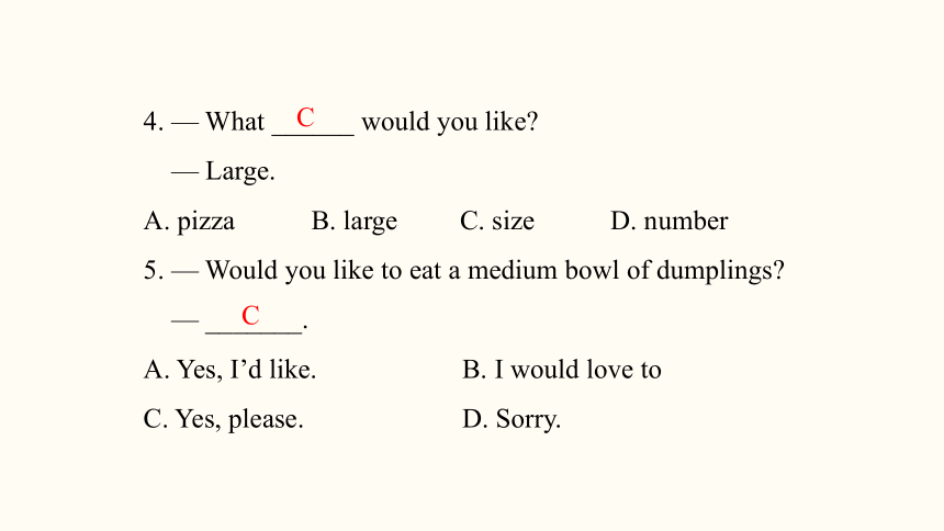 Unit 10 I'd like some noodles Section B 3a-Self Check 课件(共24张PPT) 人教版英语七年级下册