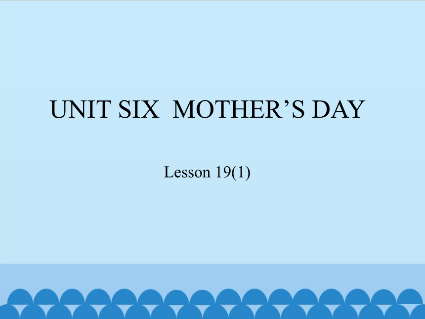 Unit 6 Mother's Day Lesson 19 课件(共20张PPT)