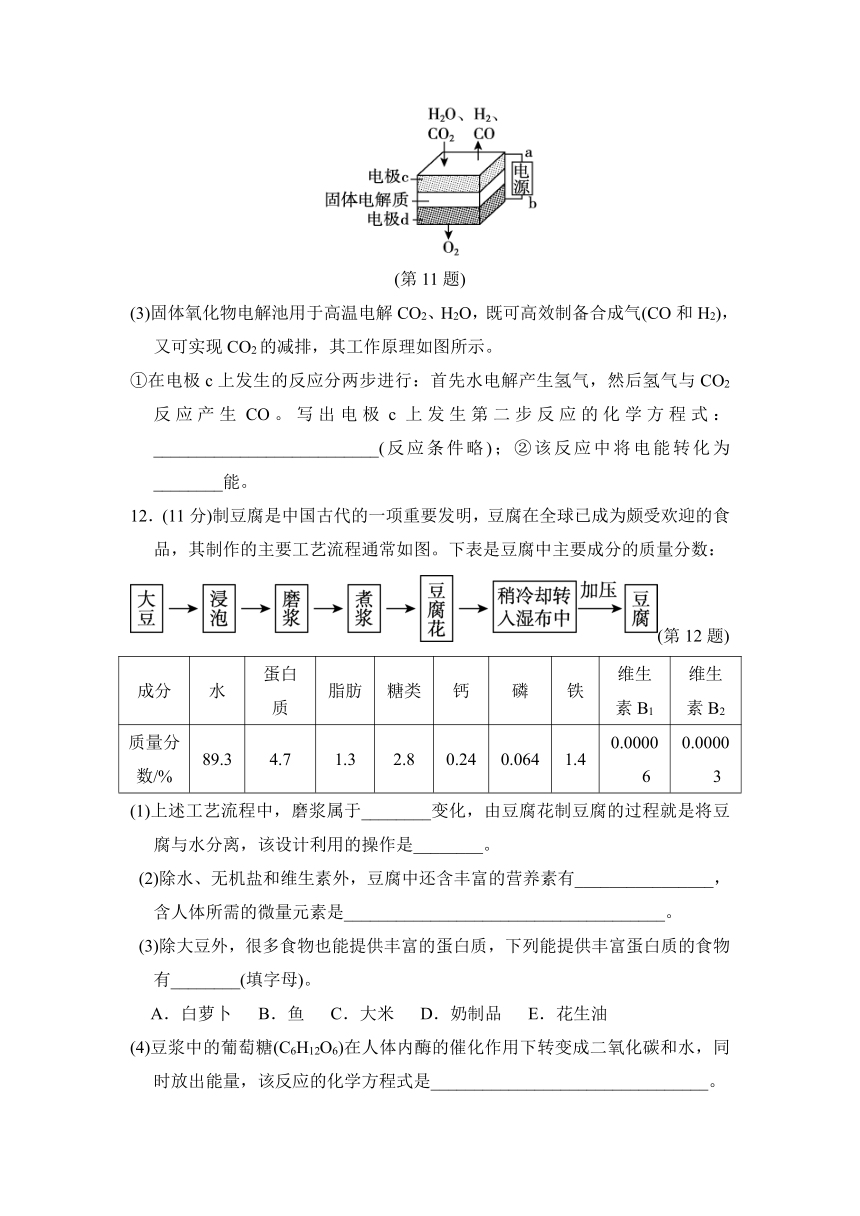 第九章 现代生活与化学 学情评估（含答案）