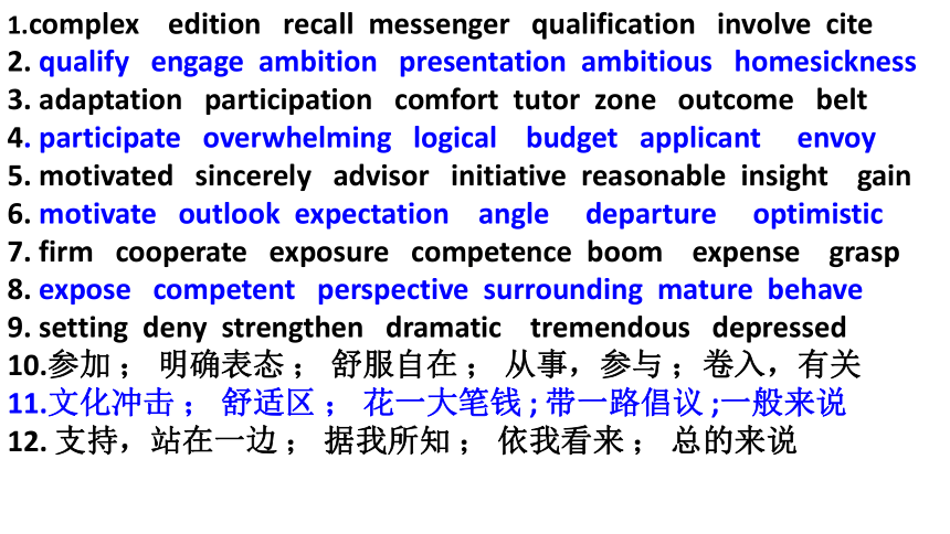 2024届高考英语人教版（2019）选择性必修第二册Unit 2 Bridging Cultures Words and Expressions复习课件(共19张PPT)