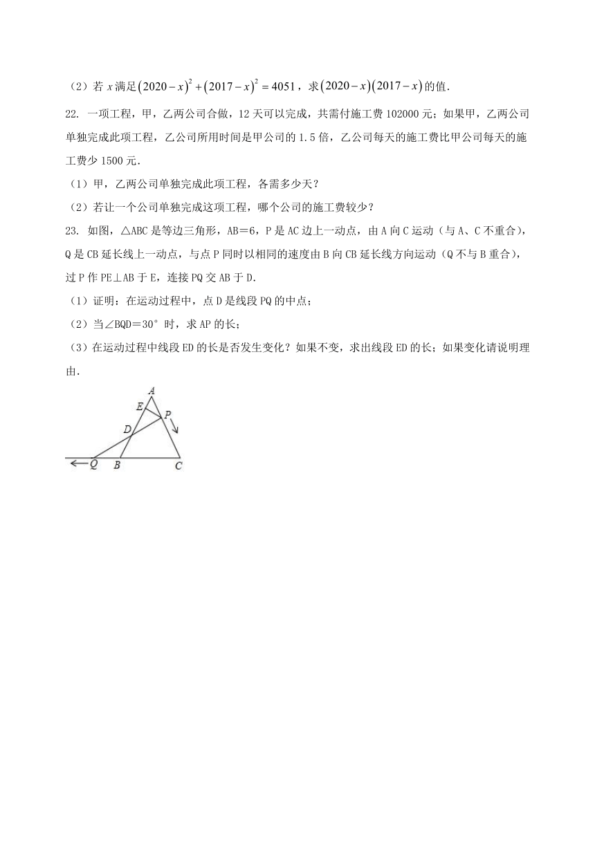 河南省南乐县2023-2024学年八年级（上）数学期末模拟测试（含答案及详解）