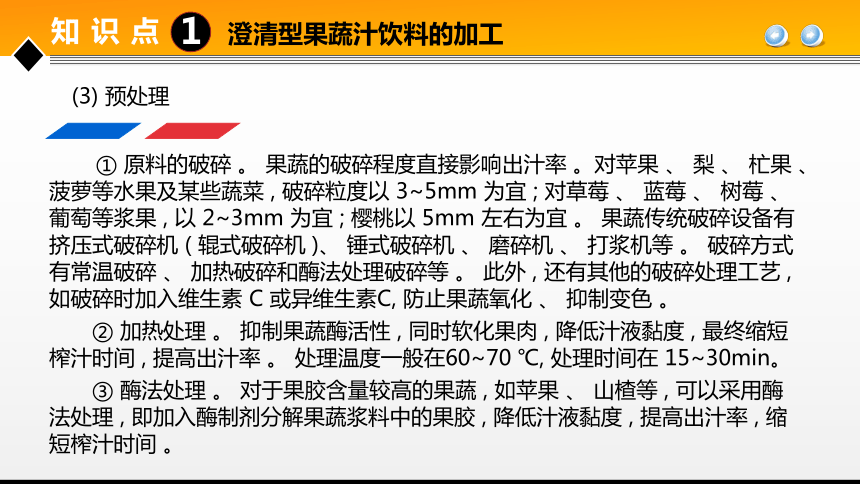 项目６ 任务1果蔬汁饮料生产技术 课件(共24张PPT)- 《食品加工技术》同步教学（大连理工版）