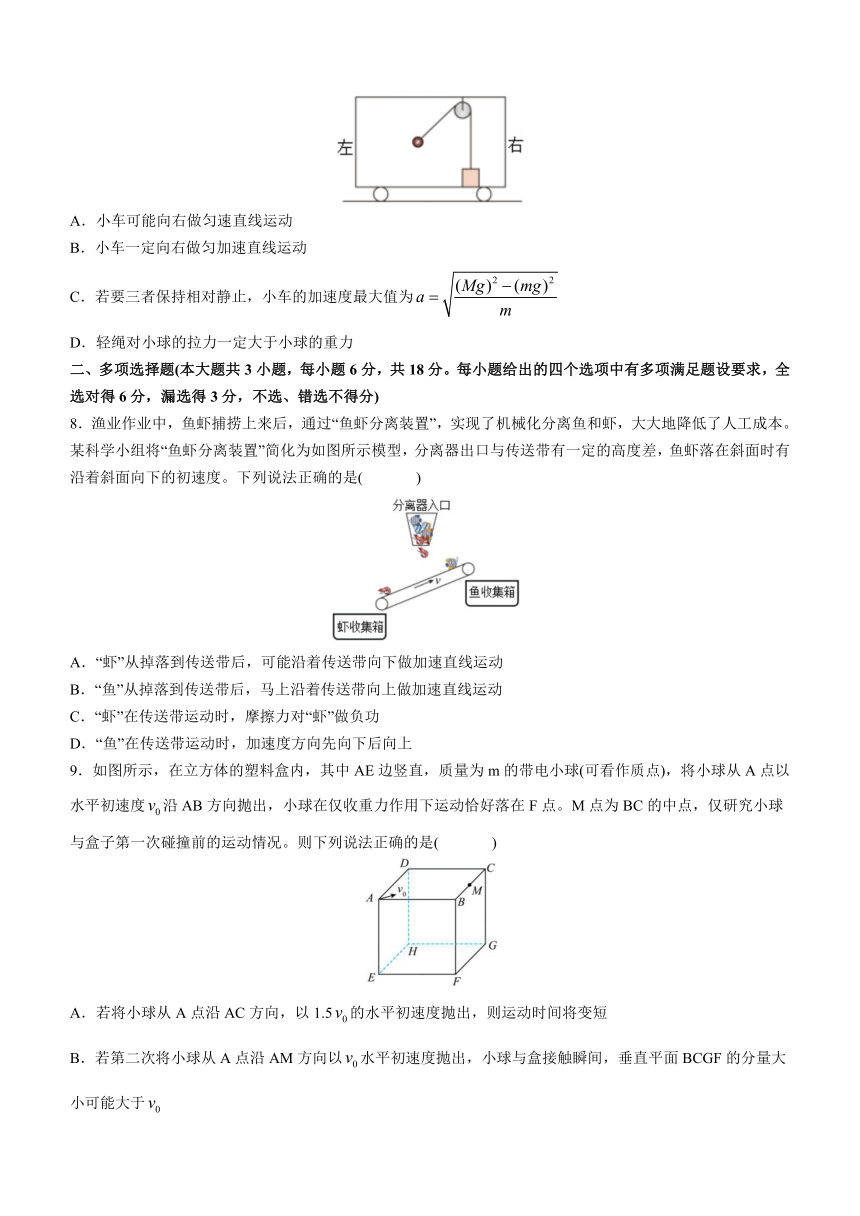 广东省湛江市重点中学2023-2024学年高三上学期9月月考物理试题（含解析）