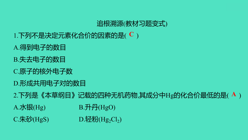 2024中考一轮复习 鲁教版化学 教材基础复习 第三单元 第二节　化学式与化合价 课件(共35张PPT)