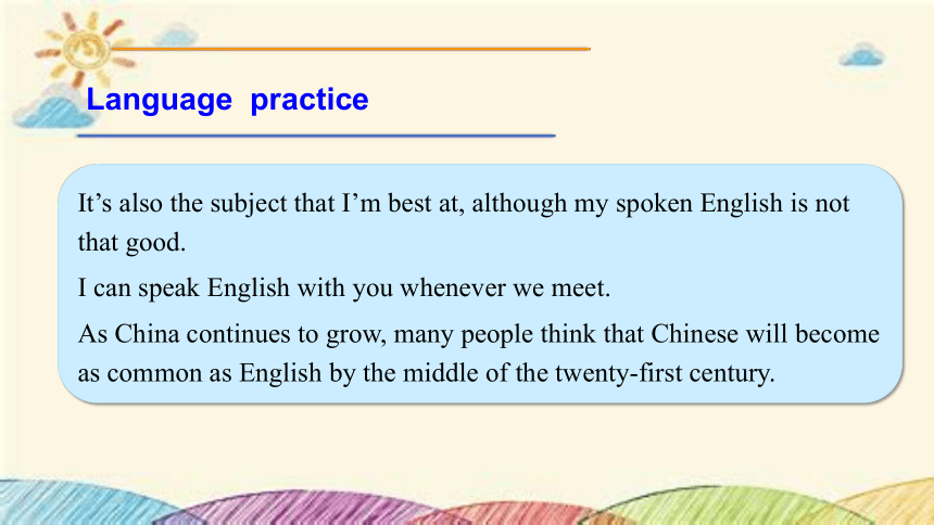 Module 7 English for you and me Unit 3 Language in use课件（外研版九年级下册）