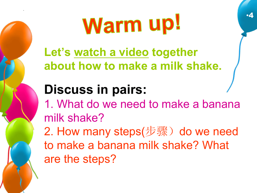 Unit 8 How do you make a banana milk shake?Section A 1a-1c 课件(共31张PPT，无音频)