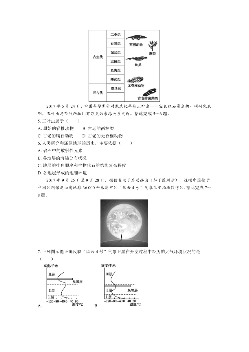 江苏省普通高中学业水平合格性考试模拟试卷（三）地理（含答案）