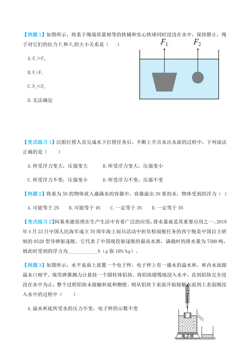 人教版八年级物理下册10.2阿基米德原理（讲义）（含解析）