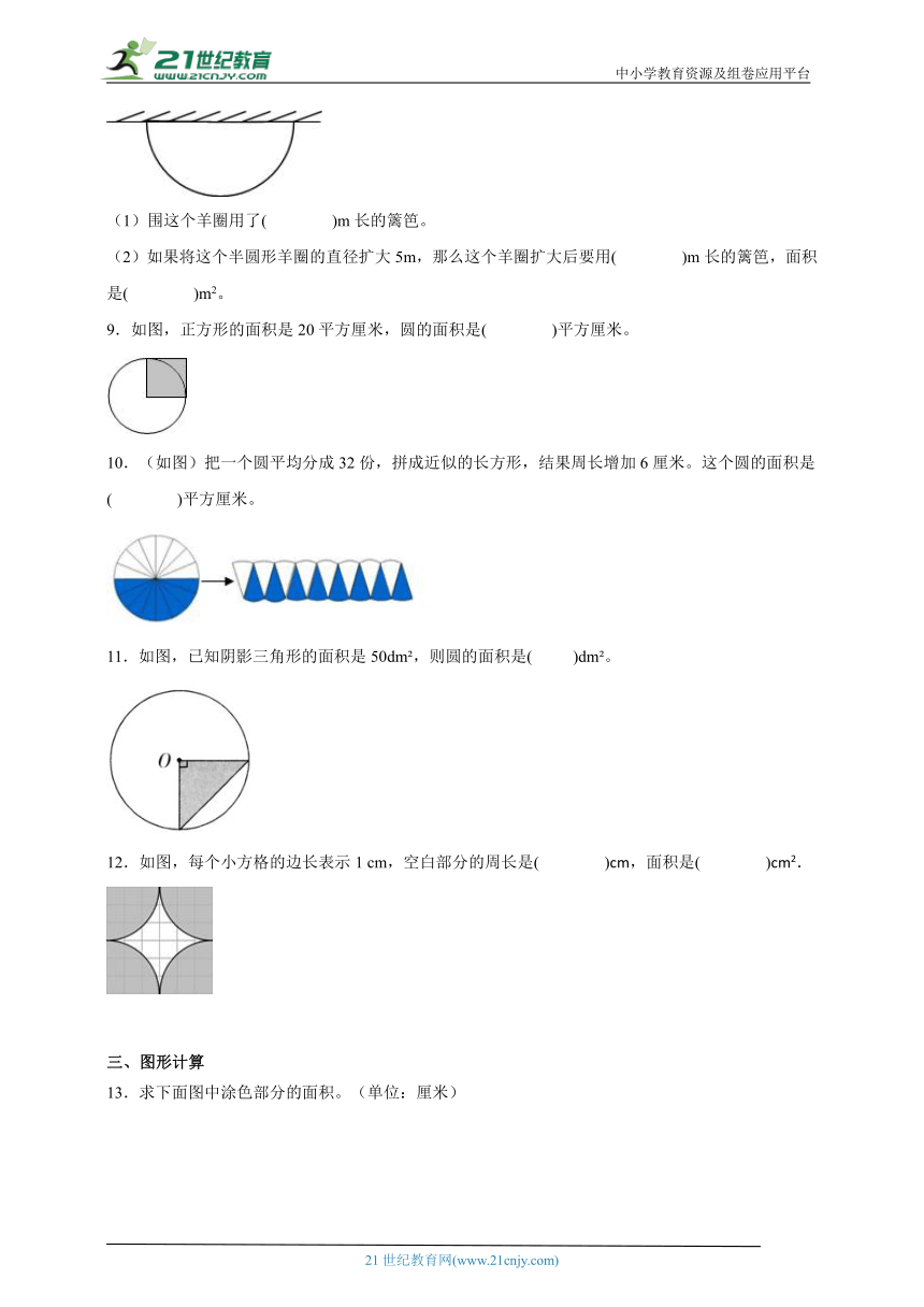 思维专题特训：圆（试题）数学六年级上册北师大版（含答案）