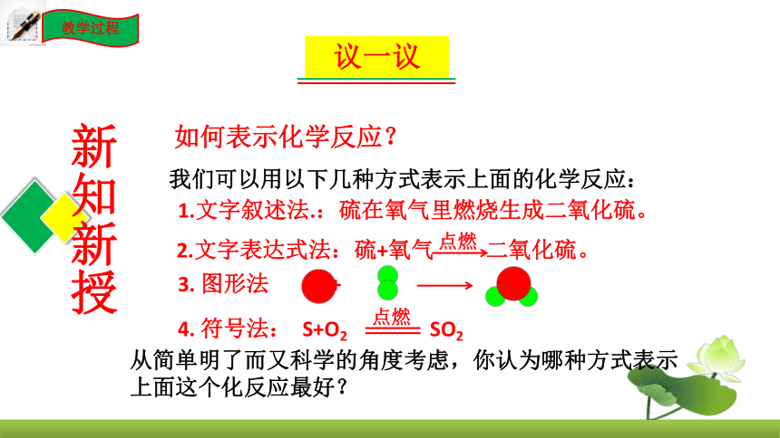 鲁教版化学九上同步课件：5.2 化学反应的表示（共20张PPT）