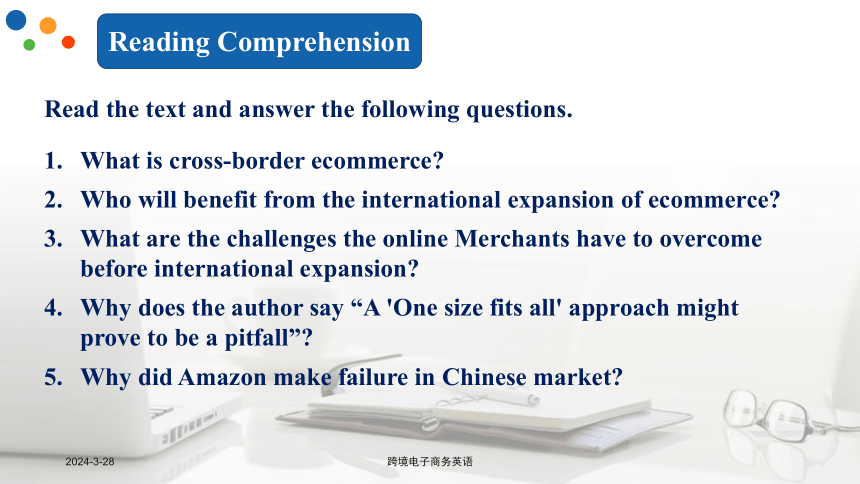 Lesson 8International Expansion Through Cross-border Ecommerce课件(共50张PPT)- 《跨境电子商务英语》同步教学（重庆大学·2022）