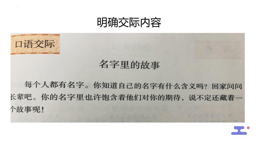 统编版语文三年级上册口语交际：名字里的故事 课件(共15张PPT)