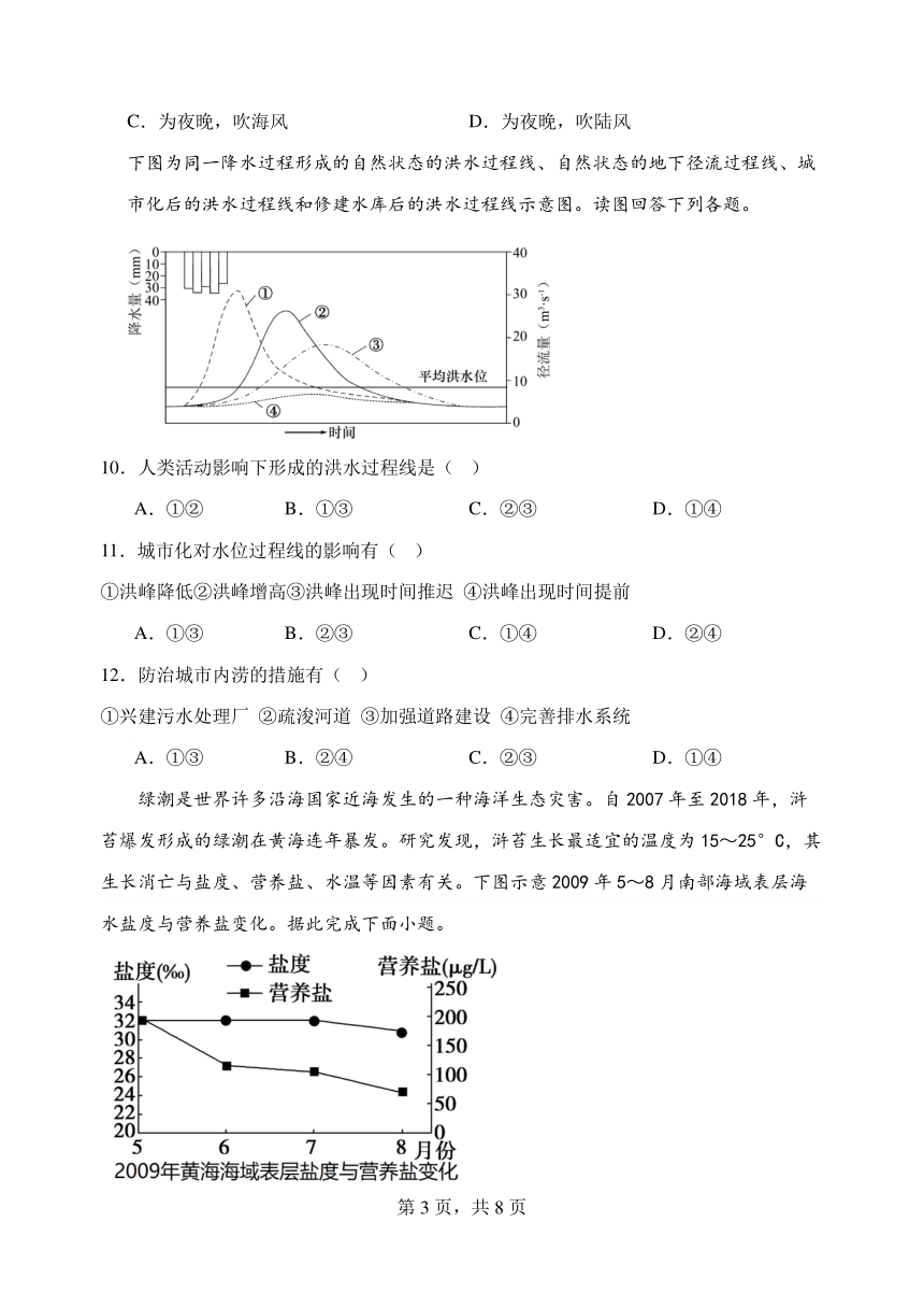 江苏省省熟中2023-2024学年高一上学期12月学业水平调研地理试卷（PDF版含答案）