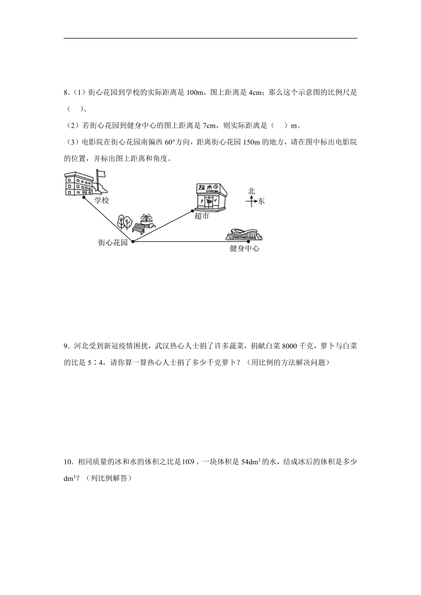 比例易错应用题精选练习-数学六年级下册北师大版（含解析）