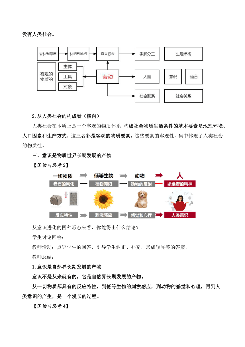 2.1世界的物质性 教案 2023-2024学年高中政治统编版必修四