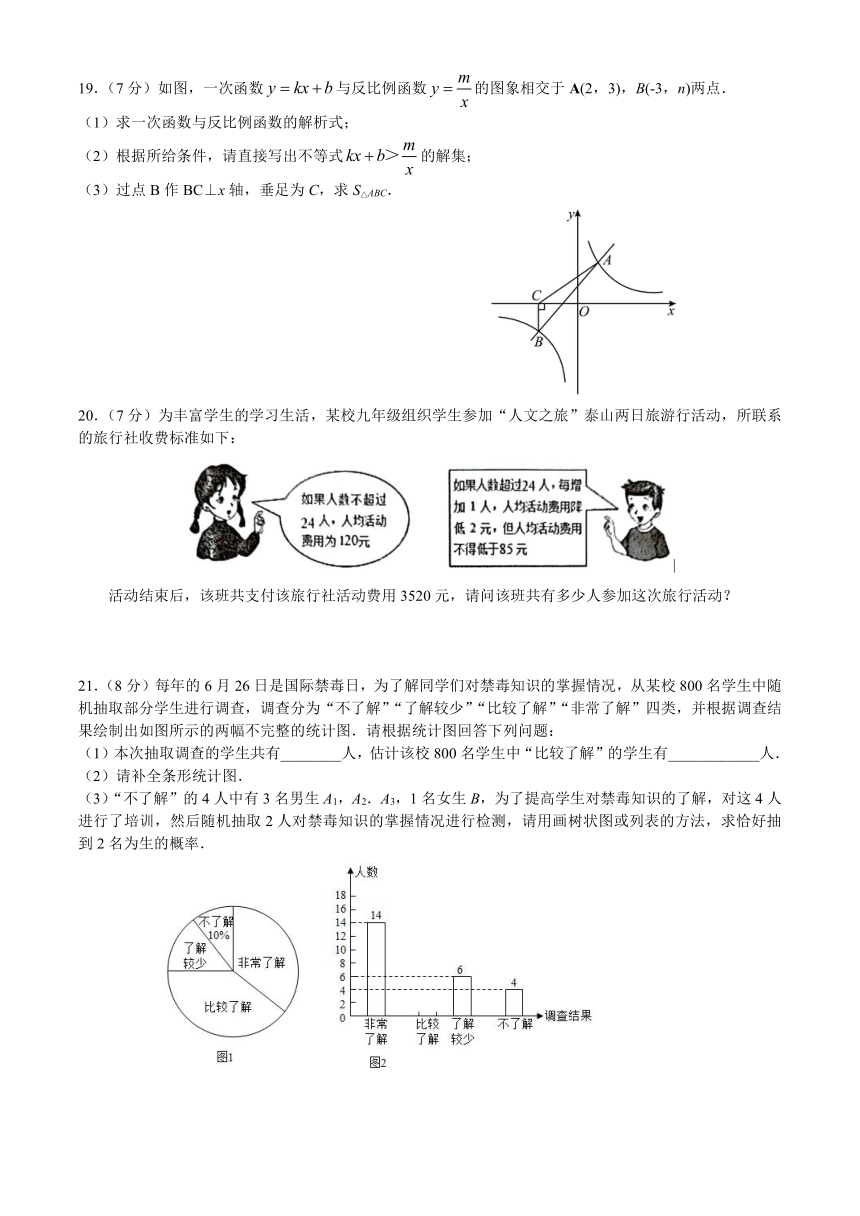 山东省菏泽市单县2023-2024学年九年级上学期期末数学试题（含解析）