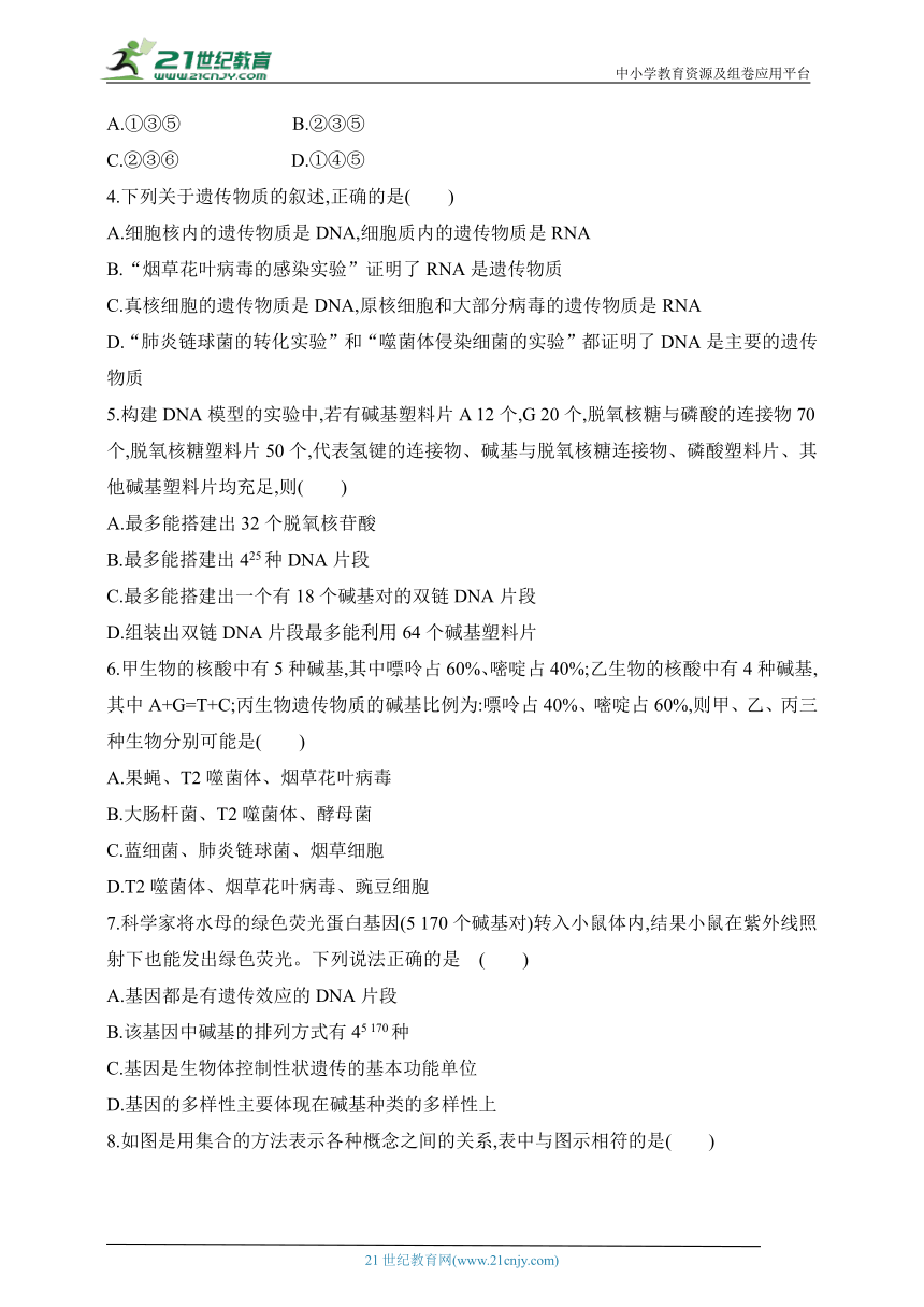 人教版2019高中生物必修二同步练习题--第3章　基因的本质（综合测试）（含解析）