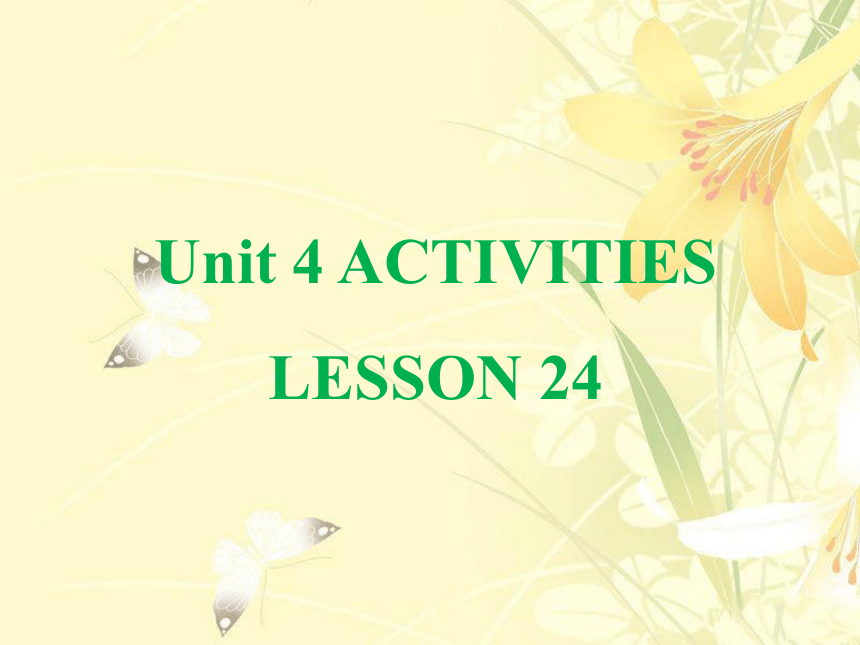 Unit 4 Activities Lesson 24   课件（共13张PPT）
