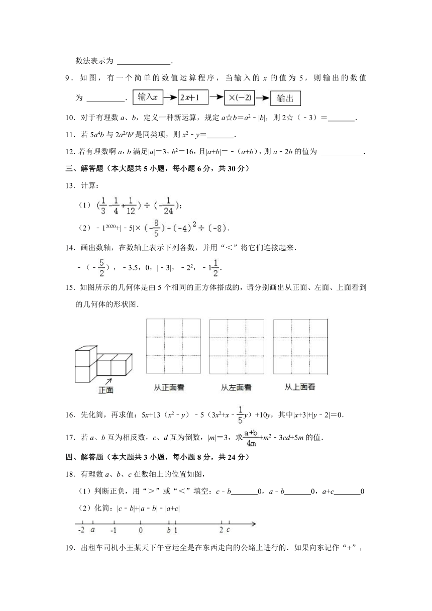 2023-2024学年江西省吉安市十校联盟七年级（上）期中数学试卷（含解析）