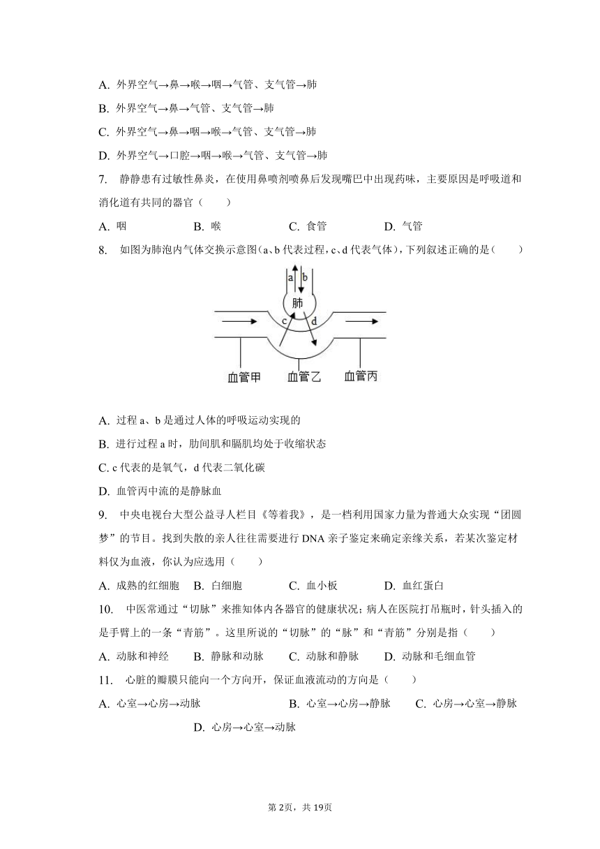 2022-2023学年湖北省随州市随县七年级（下）期末生物试卷（含解析）