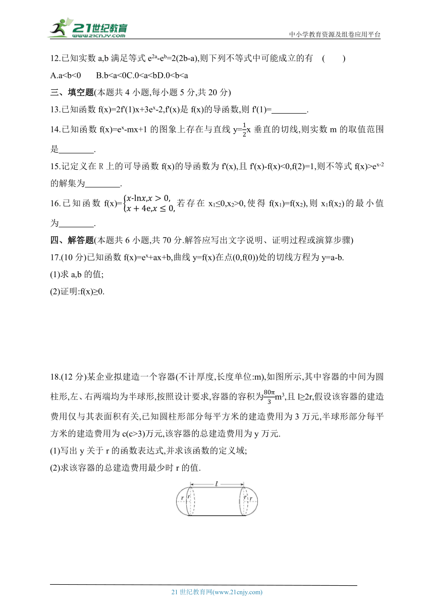 2024人教版高中数学选择性必修第二册同步练习题（含解析）--第五章　一元函数的导数及其应用