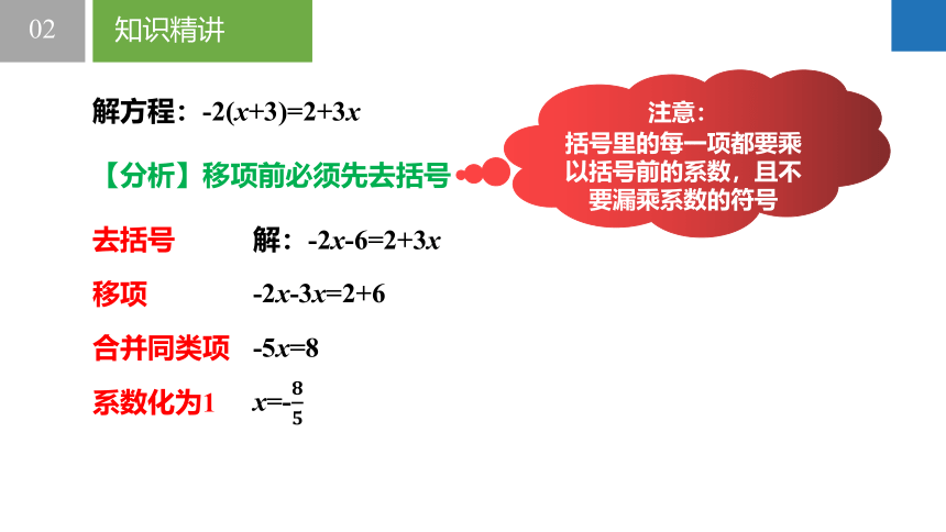 4.2.2 解一元一次方程-第2课时（同步课件）-2023-2024学年七年级数学上册同步精品课堂（苏科版）