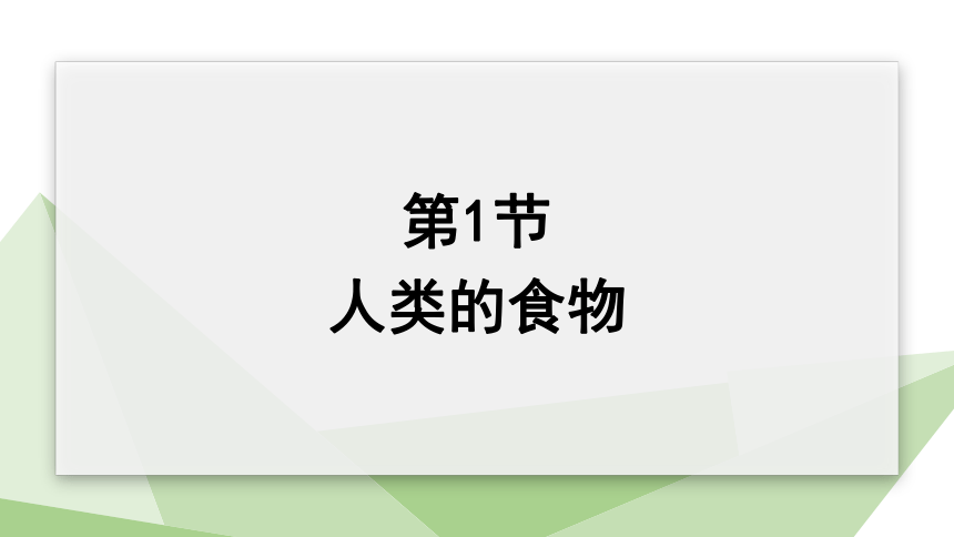 4.8.1 人类的食物 课件（共21张PPT） 2023-2024学年初中生物北师版七年级下册