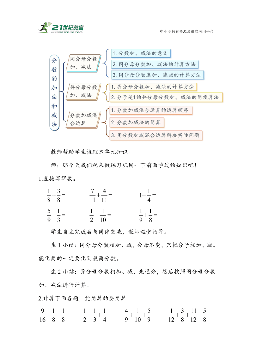 《第六单元复习》（教案）人教版五年级数学下册