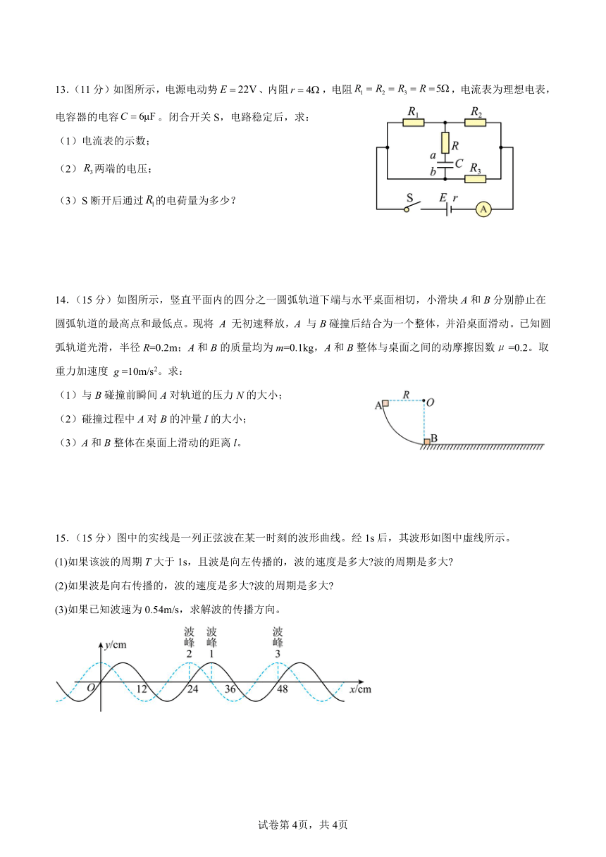 湖南省长沙市长沙县2023-2024学年高二上学期12月月考物理试题（PDF版含答案）