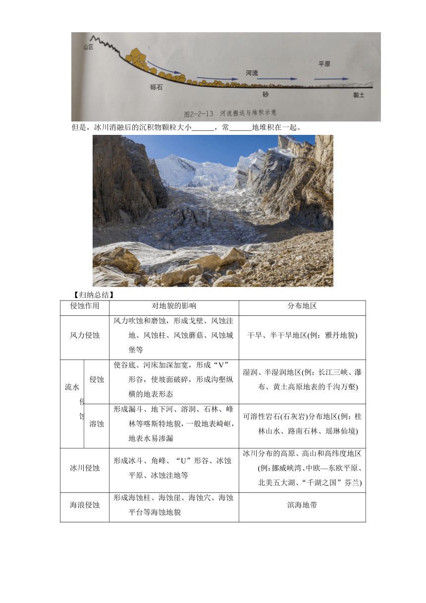 2.2 地形变化的动力（第二课时）学案（含练习题答案）