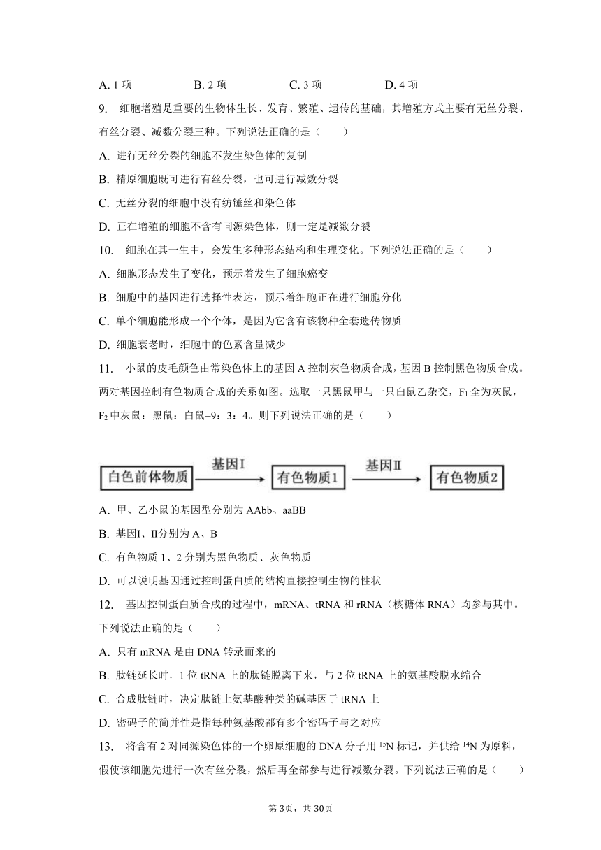 2022-2023学年山西省名校联合测评高二（下）期末生物试卷（含解析）