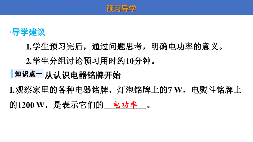 15.2 认识电功率 第1课时 课件 (共17张PPT)2023-2024学年沪粤版物理九年级上学期