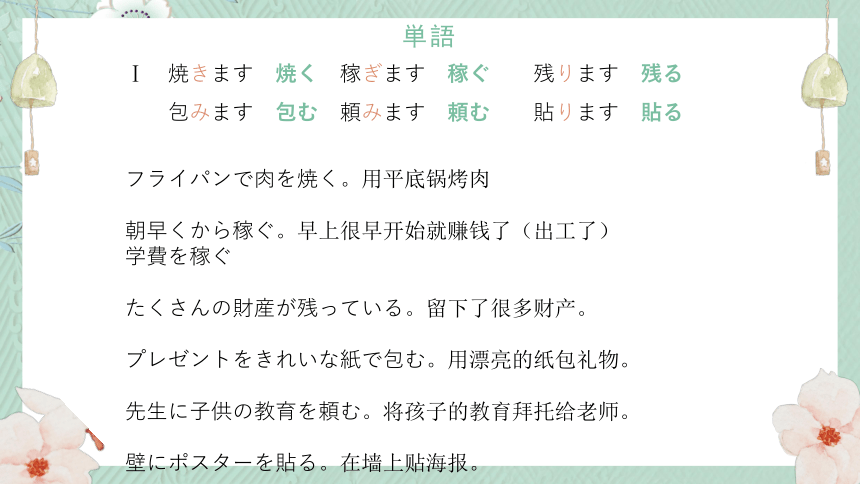 34 壁にカレンダーが高中日语 标日课件( 20张 )