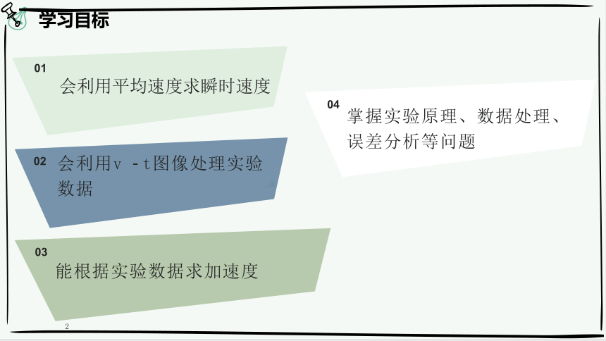 2.1 实验：探究小车速度随时间变化的规律 课件 (共26张PPT) 高一上学期物理人教版（2019）必修第一册