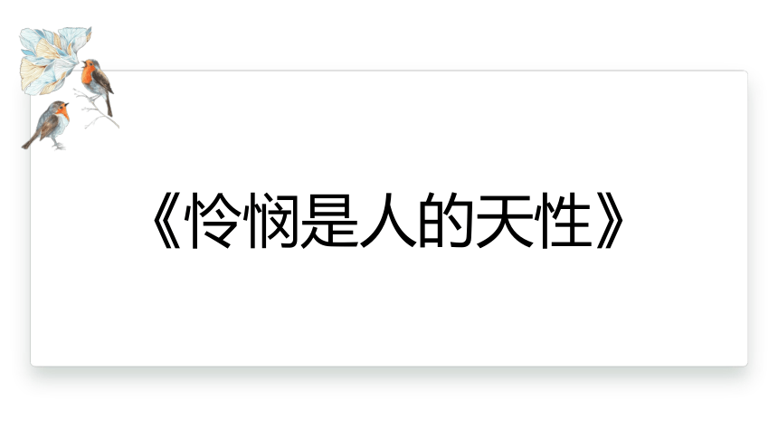 4.2《怜悯是人的天性》课件 (共18张PPT)2023-2024学年高二语文统编版选择性必修中册