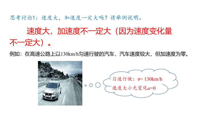 物理人教版（2019）必修第一册 1.4 速度变化快慢的描述—加速度（共21张ppt）