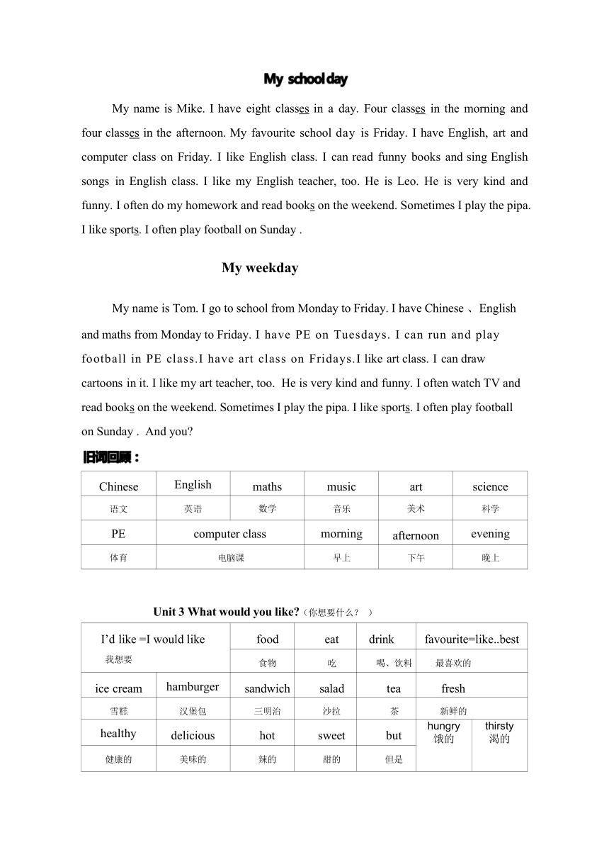 【人教版(PEP)】五年级上册英语期末单元语法知识点综合整理复习（全册，共14页）