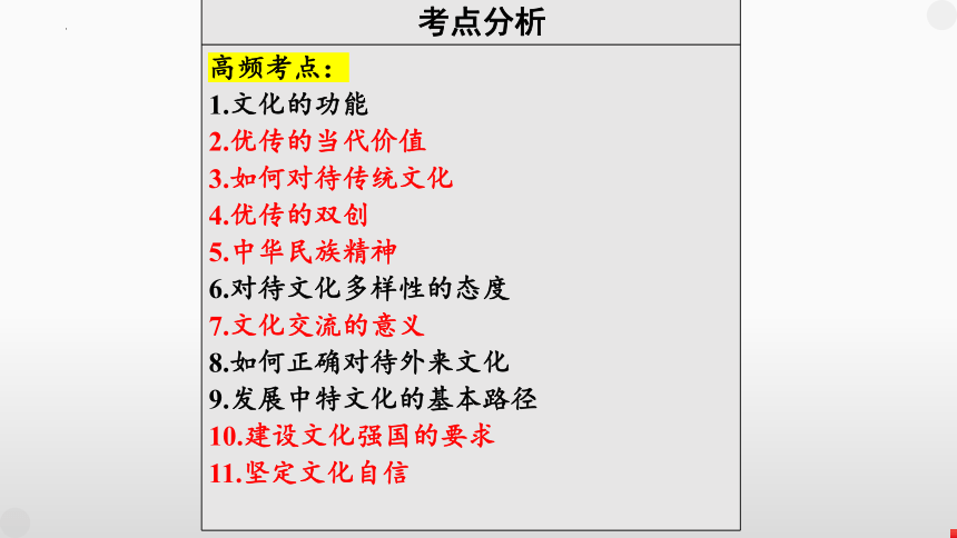 第三单元 文化传承与文化创新 课件(55张）-2024届高考政治一轮复习统编版必修四