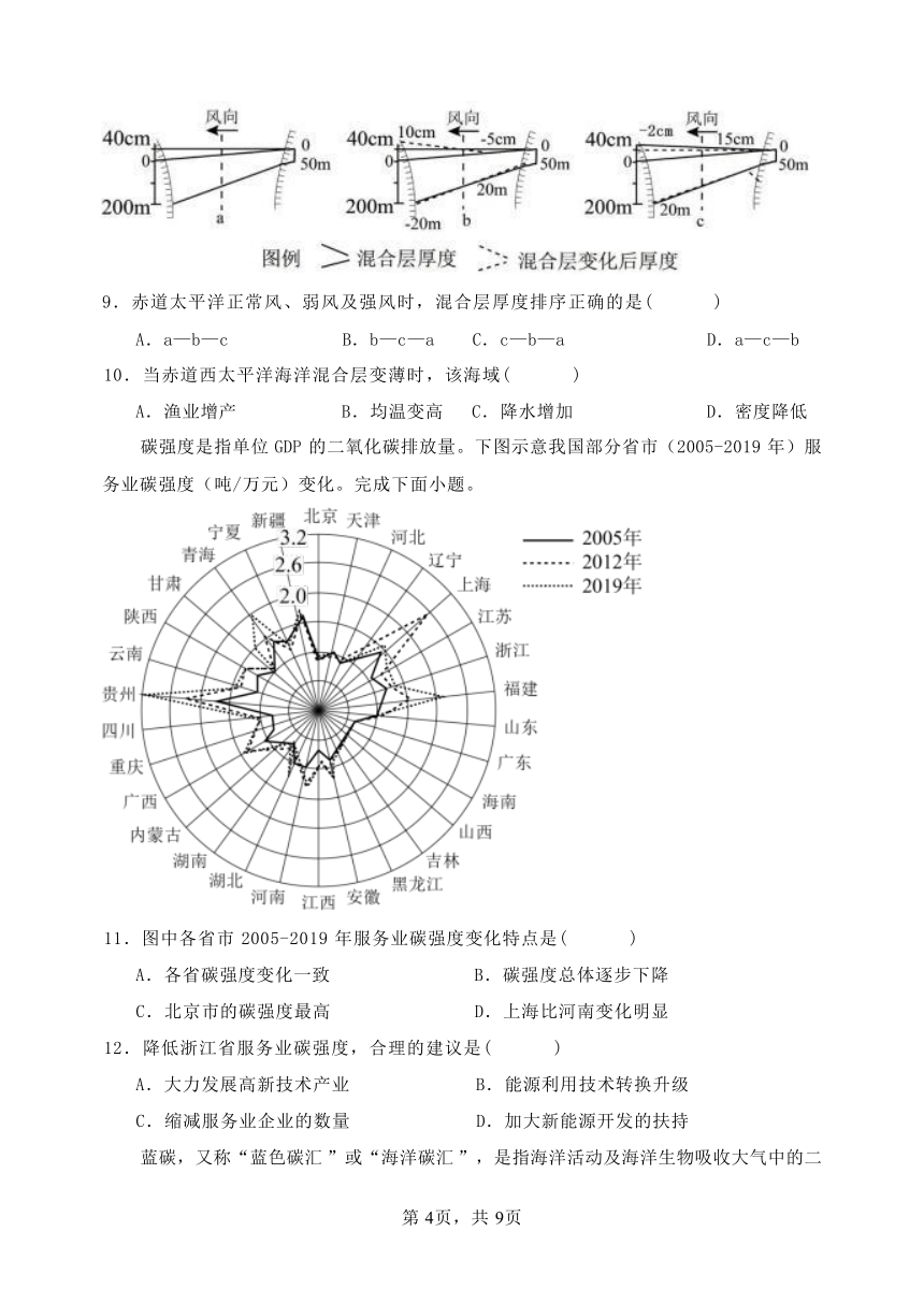 河北省衡水市武强中学2023-2024学年高三上学期期末考试地理试题（ 含答案）